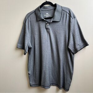 Tommy Bahama gray/black classic polo golf sport preppy shirt Size XL